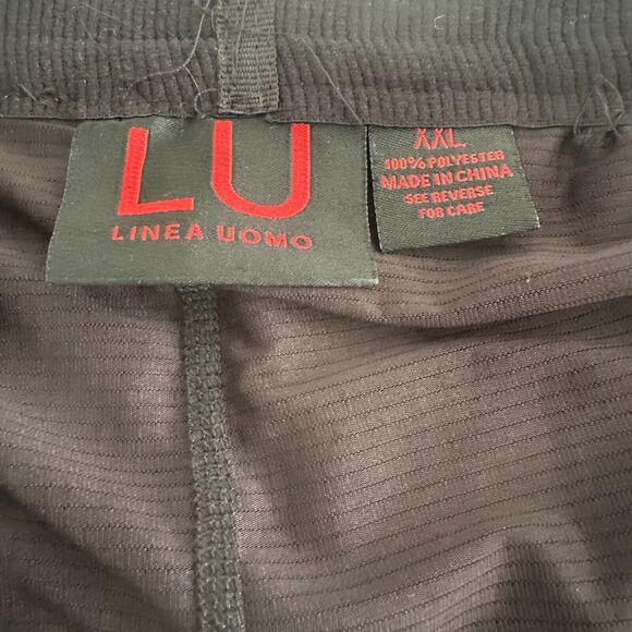 Linea Uomo Men Compression Running Cycling Blue Shorts Zip Back Pocket Size XXL - Picture 5 of 5